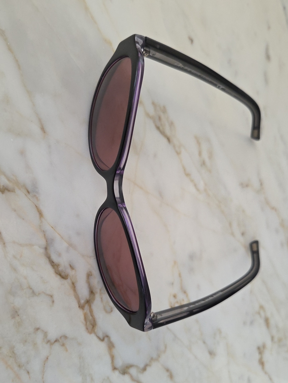 Vintage Ralph Lauren Women's Purple Oval Sunglasses